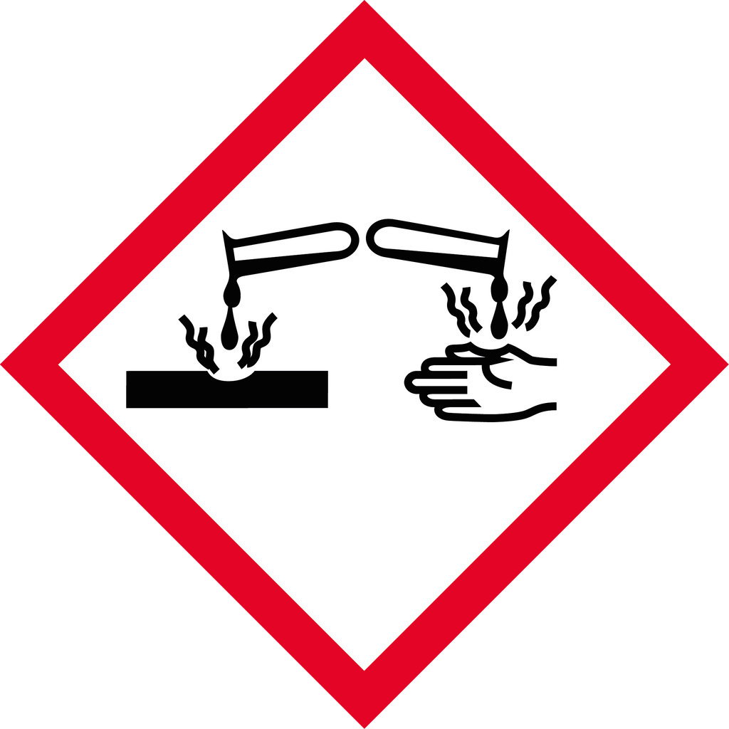 Corrosive GHS label