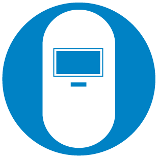 A clear image of Welding Mask Label from Fine Cut Labels Direct