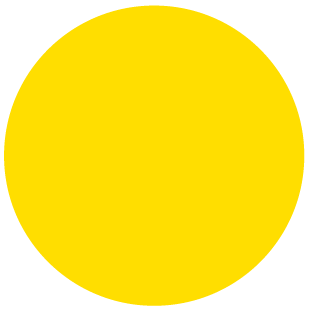 A clear image of Yellow Dot Label from Fine Cut Labels Direct