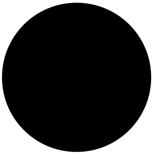 A clear image of Black Dot Label from Fine Cut Labels Direct