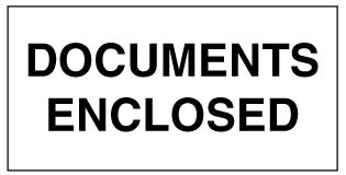 Documents Inclosed Sticker Documents Enclosed Self Adhesive Label - Marking Products