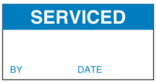 Serviceability Label Serviced Self Adhesive Label - Quality Control