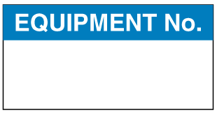 A clear image of Equipment Number Label from Fine Cut Labels Direct