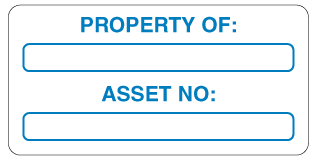 A clear image of Destructible Property of: Asset No Label from Fine Cut Labels Direct