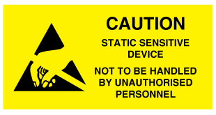 Static Sensitive Device Self Adhesive Label - Electrical Safety