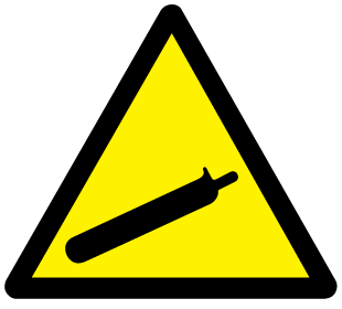 A clear image of Compressed Gas Label from Fine Cut Labels Direct