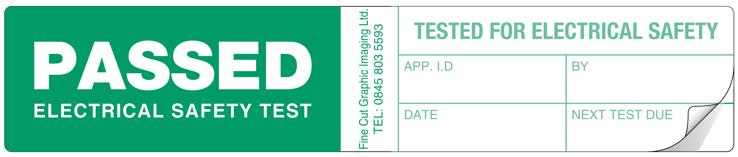 Passed Electrical Safety Test Self Adhesive Label