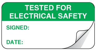 Tested For Electrical Safety Self Adhesive Label - Quality Control