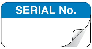 A clear image of Sealed Serial Number Label from Fine Cut Labels Direct