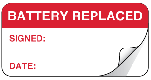 Replace Label Battery Replaced Self Adhesive Label - Quality Control